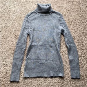 Grey Turtleneck Sweater